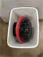 Small trash can with orbit wheels