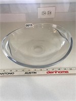 Nambe large cut glass bowl