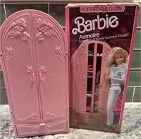 VTG Barbie Sweet Roses Pink Armoire w Box