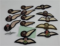 Lot of British Commonwealth Flight Wings Patches