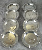 8 METAL CAMEL CIGARETTE ASHTRAYS