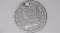 1831 Capped Bust Quarter w/ Hole