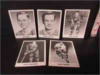 5 1965-66 COCA COLA HOCKEY CARDS