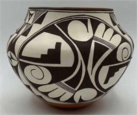 Hand Painted Acoma Pottery Piece By Franklin