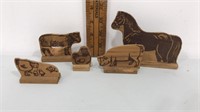 Antique wooden Farm animal toys-believed to be