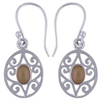 Sterling Silver Ethiopian Opal Dangle Earrings