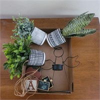 Fake plants and miscellaneous items