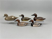5 Miniature Wisconsin Style Duck Decoys