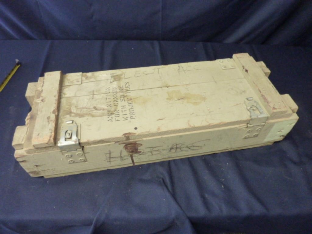 VINTAGE WOODEN AMMO BOX