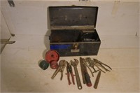 Metal Toolbox with Misc. Tools