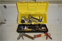 Yellow Plastic Tool Box & Tray
