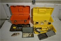 2- Plastic Toolboxes with Misc. Tools