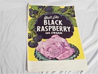 Black Raspberry Vintage Ice Cream Poster