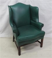 Leathercraft Chippendale Wing Chair