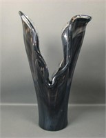 Murano? Large Glass Split Freeform Vase