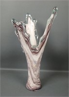Murano? Glass Split Freeform Vase