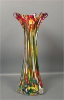 Murano Mid Century Modern Spatter Vase