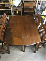 Wood Dining Table with 4 chairs nice