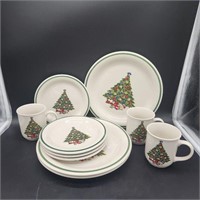 Mount Clemens Pottery Christmas Cups & Plates