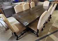 STUNNING Fleur De Lis 8.5' Dining Table & Chairs *