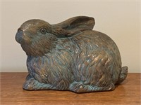 Verdigris Tone Ceramic Bunny Rabbit