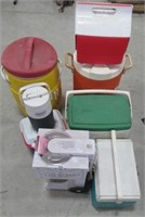 Assortment of Various Size Coolers & Soft Serve