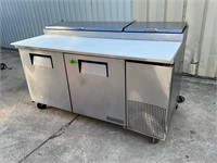 True TTP-67 refrigerated prep table on casters