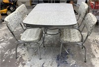 MIDCENTURY DINETTE TABLE W/ (4) CHAIRS