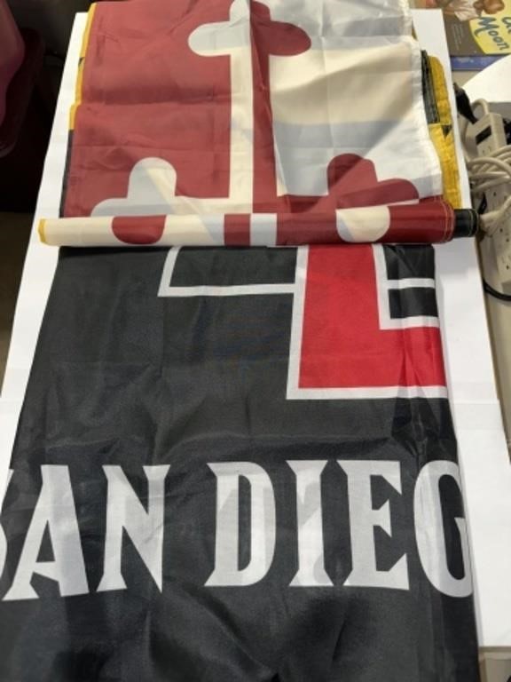 MARYLAND AND SAN DIEGO FLAGS
