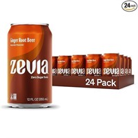 24pk Zevia Root Beer Zero Cal - Case 12oz