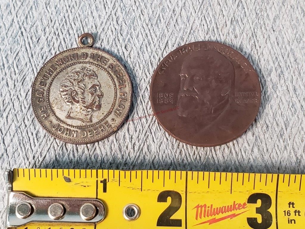 Antique John Deere & McCormick Coins