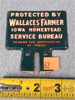 3.5" Wallace's Farmer License Plate Topper