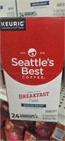 1- 24ct box of breakfast blend Seattle's best k