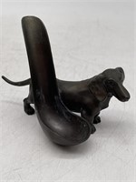(M) Metal Dachshund pipe holder Approximately 5"