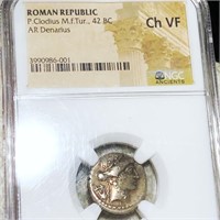 Roman Republic AR Denarius NGC - CH VF