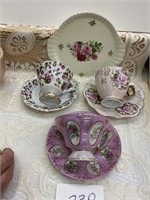 3 - CUP & SAUCER SETS - SMALL TRAY