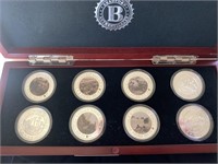 LOT OF 8 PROOF BRADFORD EXCHANGE WWII COINS