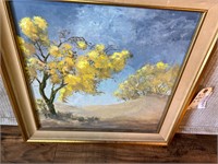 Pastel Yellow Trees Desert