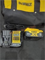 DeWalt 20V battery + charger and bag