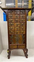 VINTAGE ASIAN WOOD CABINET W/ 18 DRAWERS