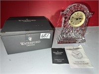 WATERFORD LISMORE CARRIAGE CLOCK WITH BOX