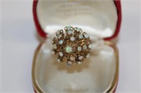 18k yellow gold Amazing Opal Dome Style Princess