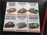 6 US/German Tank Books