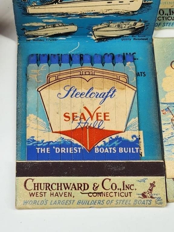 5) GIANT STEELCRAFT BOAT FEATURE MATCHBOOK
