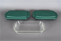 Anchor Hocking Glass Casseroles - 2 Plastic Covers