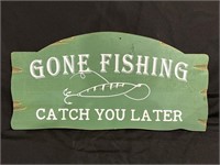 GONE FISHING SIGN