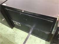 Black 2 Drawer Lateral Filing Cabinet