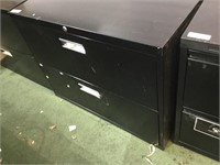 Black 2 Drawer Lateral Filing Cabinet