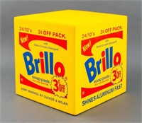 After Andy Warhol Yellow Brillo Box Pouf
