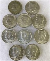 1960s Kennedy Half Dollars (10)